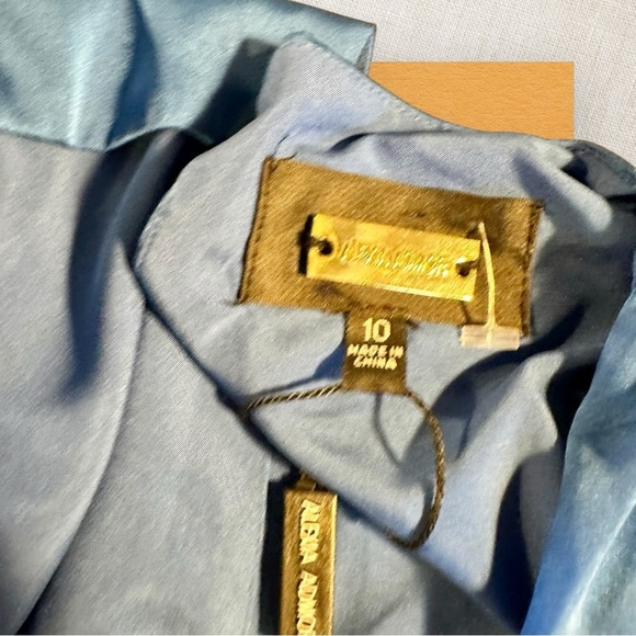 NWT Alexia Admor ‘Nola’ Puff Sleeve Fit & Flare Dress in “Lapis” Blue Size 10 - Picture 6 of 16